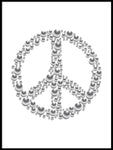 Poster: Peace, vit, av GaboDesign