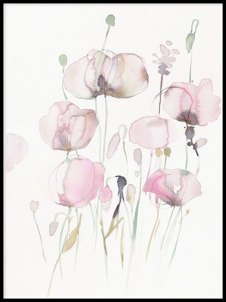 Poster: Pink Poppy 3, av Toril Bækmark