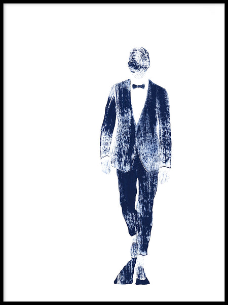 Poster: Pinstriped suit, av Anja Runfors Essén