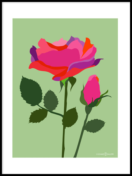 Poster: Rose l, av Yvonnes galleri
