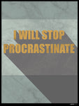 Poster: Procrastinate - marmorstyle, av Caro-lines