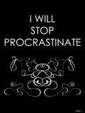 Poster: Procrastinate - swirls, av Caro-lines