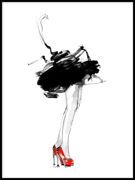 Poster: Red Shoes, av Lotta Larsdotter