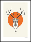Poster: Ren, orange, av Fröken Fräken Form