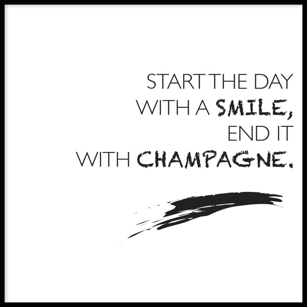 Poster: Smile and champagne, av Utgångna produkter
