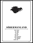 Poster: Södermanland, av Caro-lines