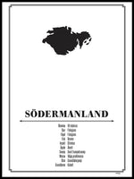 Poster: Södermanland, av Caro-lines