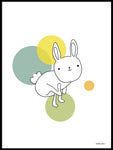 Poster: Space Rabbits: Luna, av Christina Heitmann