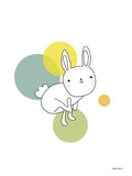 Poster: Space Rabbits: Luna, av Christina Heitmann