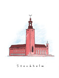 Poster: Stockholm - City Hall, av Forma Nova