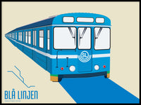 Poster: T-bana Blå linjen, av Utgångna produkter