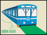 Poster: T-bana Gröna linjen, av Utgångna produkter