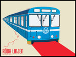 Poster: T-bana Röda linjen, av Utgångna produkter