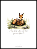 Poster: The world is at your feet (Deer), av Ekkoform illustrations