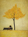 Poster: Under körsbärsträdet, Höst, av Majali Design & Illustration