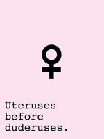 Poster: Uteruses before duderuses, av Anna Mendivil / Gypsysoul