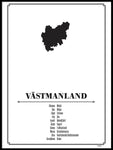 Poster: Västmanland, av Caro-lines