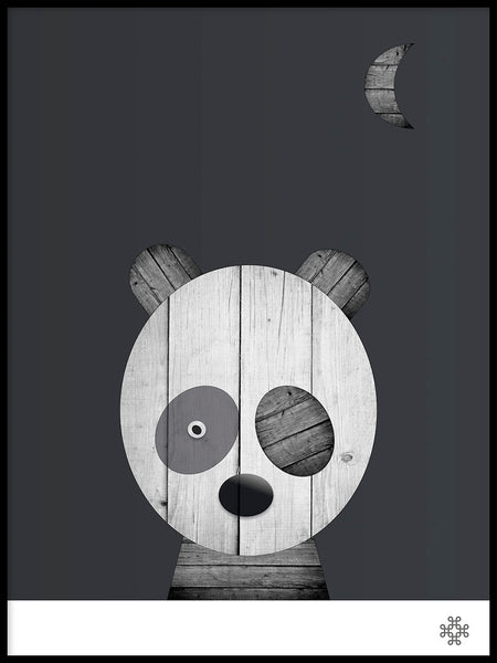 Poster: Wood Panda, av Paperago