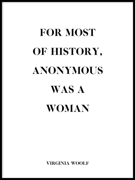 Poster: Woolf, Anonymous, av Utgångna produkter