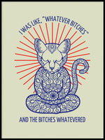 Poster: Yoga Cat Whatever, av Grafiska huset