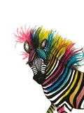 Poster: Zebra i akvarell, av Lindblom of Sweden