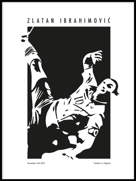 Poster: Zlatan Ibra Moments Sweden vs England, av Tim Hansson