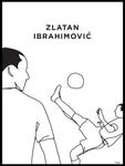 Poster: Zlatan Ibrahimovic Bicicleta Outline, av Tim Hansson